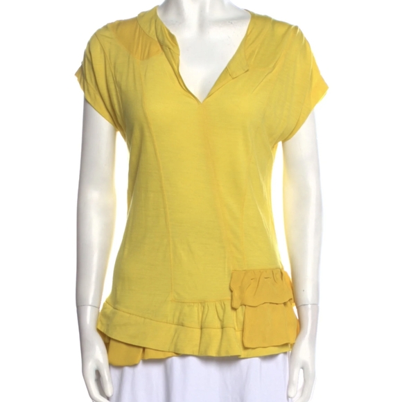 Marc By Marc Jacobs Tops - Marc by Marc Jacobs lightweight wool blend ruffle top Sz S (fits bigger)